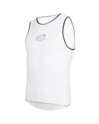 Spatzwear CoolR Summer/Indoor Fahrradunterhemd kurz weiß