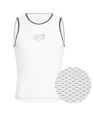 Spatzwear CoolR Summer/Indoor Fahrradunterhemd kurz weiß